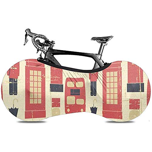 Cubierta de Rueda de Bicicleta Sweet-Heart, Cubierta de Bicicleta Protect Gear Tire - Union Vintage London Símbolos British Jack Pattern Tea Soldier