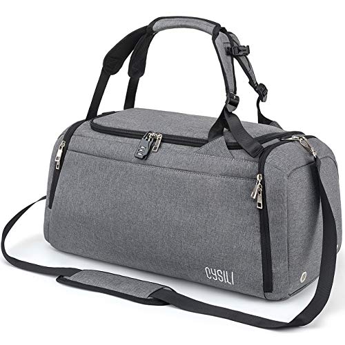 CySILI Bolsa de Deporte con Compartimento para Zapatos y Bolsillo Mojado, Bolsa de Gimnasio Impermeable para Hombres y Mujeres, Viaje Duradero con Cerradura de combinación CySILI Bolsa de Deporte con Compartimento para Zapatos y Bolsillo Mojado, Bolsa de Gimnasio Impermeable para Hombres y Mujeres, Viaje Duradero con Cerradura de combinación