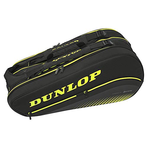 Dunlop Sports SX Performance - Bolsa de tenis térmica para 8 raquetas, color negro y amarillo