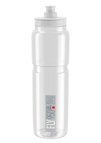 Elite Botella de agua unisex con mosca, transparente, 950 ml