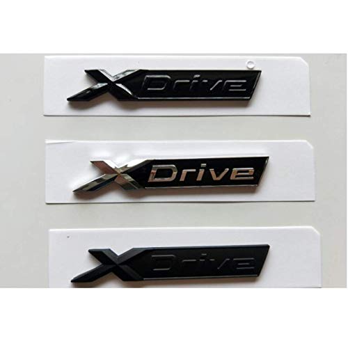 Emblema de letras XDrive para BMW 1 3 4 5 6 7 Serie X1 X3 X4 X5 X6 Z4 GT X (plateado brillante, XDrive)