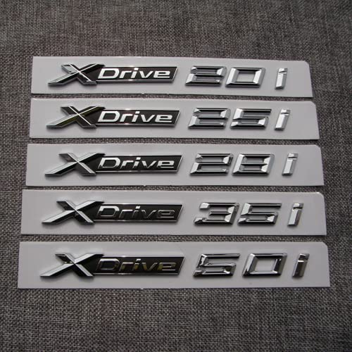 Emblemas de letras de números cromados para BMW 1 2 3 4 5 6 7 Series X1 X3 X4 X5 X6 GT Z4 Xdrive (Xdrive 50i, cromo?) Emblemas de letras de números cromados para BMW 1 2 3 4 5 6 7 Series X1 X3 X4 X5 X6 GT Z4 Xdrive (Xdrive 50i, cromo?)