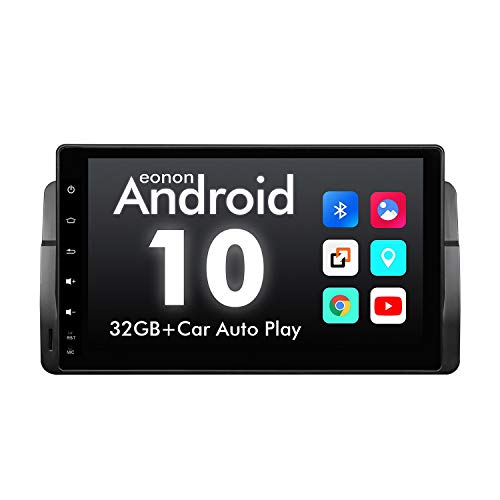 eonon GA9450B Car Stereo Compatible with E46 (1999~2004) Android 10 Headunit 9" HD Full Touchscreen GPS Navigation Sat Nav Quad-Core 2GB RAM 32GB ROM Bluetooth Am FM Built-in DSP (NO DVD)