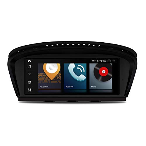 Estéreo para automóvil de 8.8 pulgadas Android 10 GPS Navi Octa Core 4GB RAM 64GB ROM CarAutoPlay incorporado con sistema iDrive retenido Soporta WiFi DVR TPMS para BMW Serie 3 Serie 5 E90 E60 (Siste