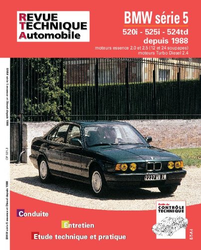 E.T.A.I - Revue Technique Automobile 521.2 - BMW SERIE 5 III - E34 - 1988 à 1994