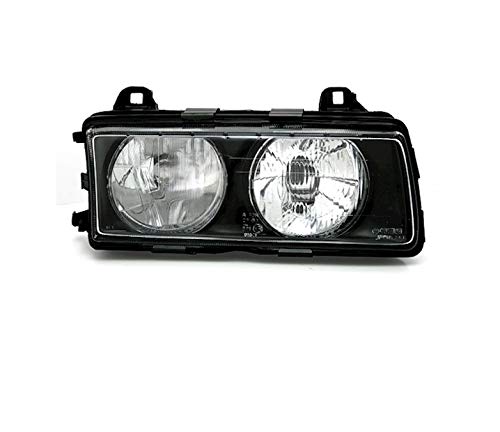 Faro derecho compatible con BMW Serie 3 E36 1994 1995 1996 1997 1998 VP1066P Faro del lado del pasajero Faros de montaje del proyector delantero del coche lámpara de luz negra LHD