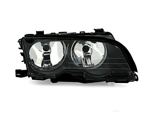 Faro derecho compatible con BMW Serie 3 E46 Saloon Touring 1998 1999 2000 2001 316i 318i 320i 323i 328i 320d 330d 330xd VP604R faro delantero lado pasajero conjunto proyector negro LHD Faro derecho compatible con BMW Serie 3 E46 Saloon Touring 1998 1999 2000 2001 316i 318i 320i 323i 328i 320d 330d 330xd VP604R faro delantero lado pasajero conjunto proyector negro LHD