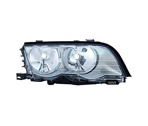 Faro derecho compatible con BMW Serie 3 E46 Saloon Touring 1998 1999 2000 2001 VP645P Faro delantero delantero del coche faro delantero lámpara titanio LHD Faro derecho compatible con BMW Serie 3 E46 Saloon Touring 1998 1999 2000 2001 VP645P Faro delantero delantero del coche faro delantero lámpara titanio LHD