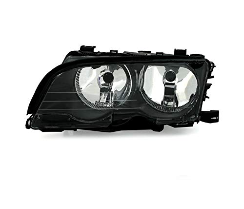 Faro izquierdo compatible con BMW Serie 3 E46 Saloon Touring 1998 1999 2000 2001 316i 318i 320i 323i 328i 320d 330d 330xd VP603L Faro delantero lateral del conductor proyector de montaje negro LHD Faro izquierdo compatible con BMW Serie 3 E46 Saloon Touring 1998 1999 2000 2001 316i 318i 320i 323i 328i 320d 330d 330xd VP603L Faro delantero lateral del conductor proyector de montaje negro LHD