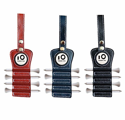 FINGER TEN Soporte para tee de Golf con Marcador de Bola Gratis y Paquete de 4 Piezas de Camisetas de Madera, Gancho de Regalo de Cuero de Lujo para Clip de cinturón de Bolsa de Golf FINGER TEN Soporte para tee de Golf con Marcador de Bola Gratis y Paquete de 4 Piezas de Camisetas de Madera, Gancho de Regalo de Cuero de Lujo para Clip de cinturón de Bolsa de Golf