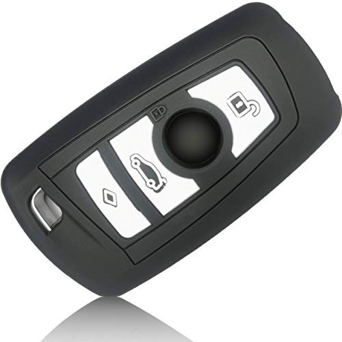 FoilsAndMore Funda Compatible con BMW Llave de Coche con 3-4 Botones Plegable (sólo Keyless-Go) - Silicona Cubierta Protectora Cover Caso Clave in Negro Blanco FoilsAndMore Funda Compatible con BMW Llave de Coche con 3-4 Botones Plegable (sólo Keyless-Go) - Silicona Cubierta Protectora Cover Caso Clave in Negro Blanco