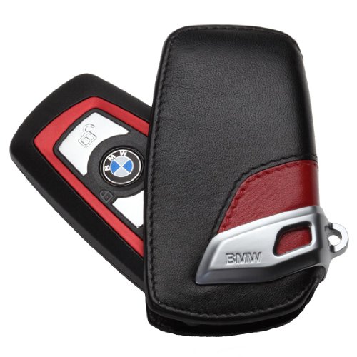 Funda para llavero, de línea deportiva, de cuero, color rojo y negro, para BMW, F01 F02 F25 F30 F10 F07 F12 F20 Funda para llavero, de línea deportiva, de cuero, color rojo y negro, para BMW, F01 F02 F25 F30 F10 F07 F12 F20