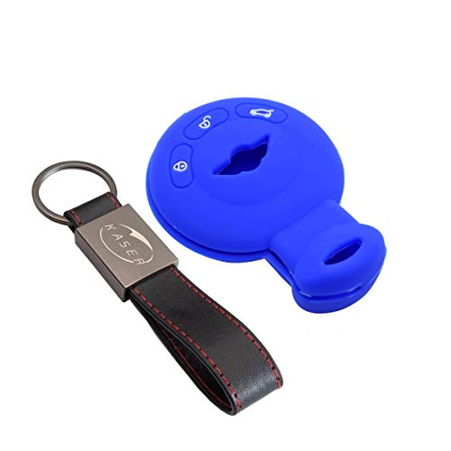 Funda Silicona para Llave Mini – Carcasa Llaveros para Coche Mini Cooper One Countryman S D Clubman F57 Cabrio Cover Case Protección Mando Distancia Auto (Azul) Funda Silicona para Llave Mini – Carcasa Llaveros para Coche Mini Cooper One Countryman S D Clubman F57 Cabrio Cover Case Protección Mando Distancia Auto (Azul)