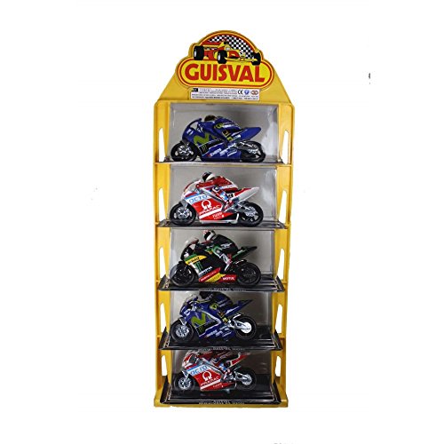 Guisval- Set de 5 piezas, Motos Competición GP escala 1:22 (Faseba 16151) , color/modelo surtido