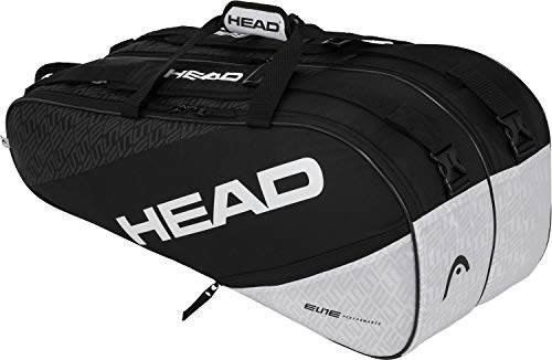 Head Elite 9R Supercombi Bolsa de Tenis, Adultos Unisex, Negro/Blanco