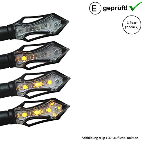 Intermitentes LED compatibles con BMW G 650GS, Sertao/G 650 Xcountry / R1100RT (certificado E, 2 unidades) (B17)