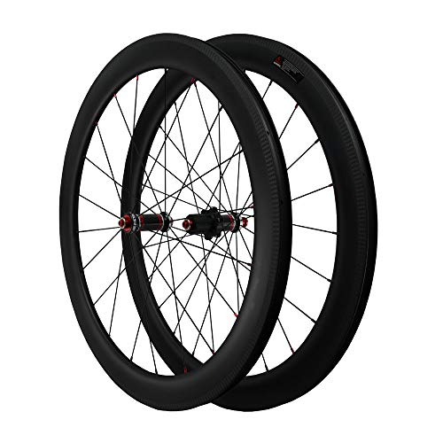 Juego De Ruedas De Bicicleta De Carretera Llantas De Fibra De Carbono 700C 40/50/55MM Bicicleta Rueda Delantera Rueda Trasera Freno V Cubo De Fibra De Carbono Lanzamiento Rápido 7-11 Velocidad,55mm Juego De Ruedas De Bicicleta De Carretera Llantas De Fibra De Carbono 700C 40/50/55MM Bicicleta Rueda Delantera Rueda Trasera Freno V Cubo De Fibra De Carbono Lanzamiento Rápido 7-11 Velocidad,55mm