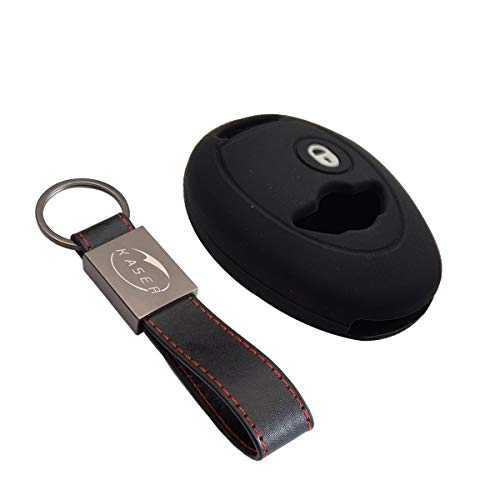 kaser Funda Silicona para Llave Mini – Carcasa Llaveros para Coche Mini Cabrio Cooper BMW Serie 1 2 3 4 X1 X3 X5 E34 E38 E39 Cover Case Protección Mando Distancia Auto (Negro) kaser Funda Silicona para Llave Mini – Carcasa Llaveros para Coche Mini Cabrio Cooper BMW Serie 1 2 3 4 X1 X3 X5 E34 E38 E39 Cover Case Protección Mando Distancia Auto (Negro)