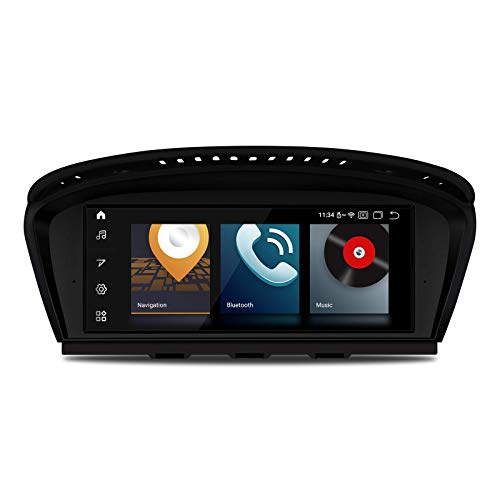 KAUTO 8.8 Car Stereo Android 10 Navegador GPS Qualcomm Bluetooth 5.0 8 Core 4GB RAM 64GB ROM con Sistema iDrive Retenido Soporta CarAutoPlay WiFi DVR TPMS para BMW 3 Series 5 Series E90 E60 CIC -