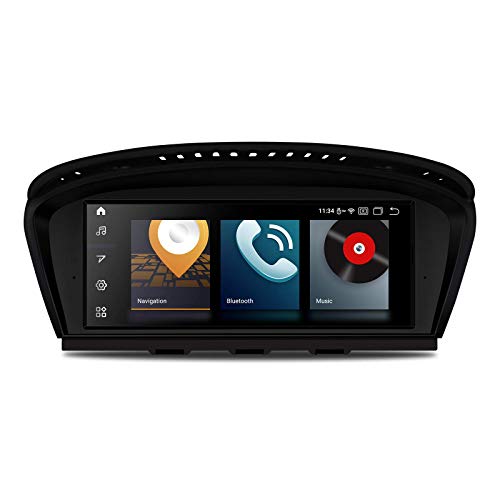 KAUTO Navegación GPS con Pantalla antideslumbrante estéreo para automóvil Android 10 de 8.8"con Sistema iDrive retenido Soporta Auto Play WiFi DVR OBD TPMS para BMW 3 Serie 5 Serie E90 E60 CCC