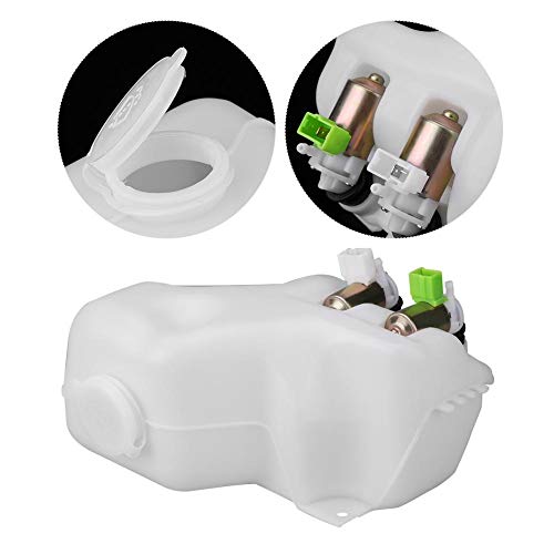 KIMISS Kit de 2-agujeros Tanque de Botella de parabrisas de agua de coche + 2 * Bombas de lavadora para 88-97