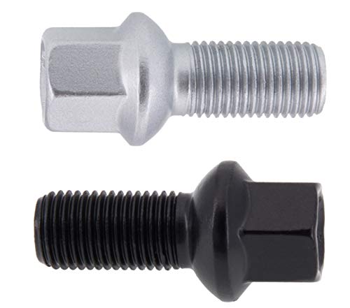 Levando - Juego de 10 tornillos de rueda M14 x 1,5 37 mm, longitud del vástago esférico R13 D = mm SW17 – Juego de pernos de rueda para Audi A, VW Golf, Passat, Polo y UVM, color negro Levando - Juego de 10 tornillos de rueda M14 x 1,5 37 mm, longitud del vástago esférico R13 D = mm SW17 – Juego de pernos de rueda para Audi A, VW Golf, Passat, Polo y UVM, color negro