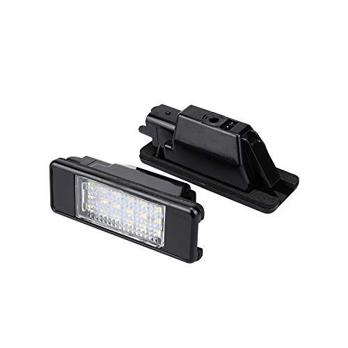 LncBoc Luces de matrícula LED para matrícula 18SMD 2835 6000K blanco frío para P-e-ugeot, HATCHBACK Facelift, SEDAN Facelift, Citroen, 2 piezas