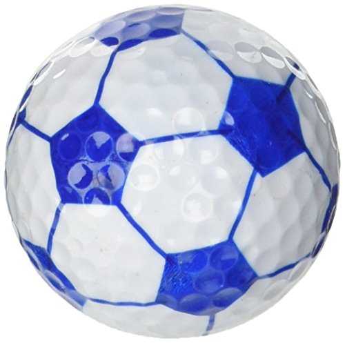 LONGRIDGE Pelotas de Golf con Forma de balón de fútbol, Unisex, 6 Unidades, de la Marca, Unisex, Football, Azul, n/a
