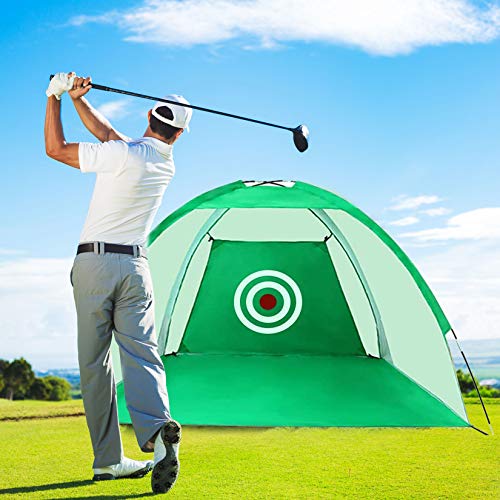 LUVODI Red de Golf 3m, Red de Entrenamiento de Golf Plegable con Bolsa Portátil, Jaula para Practicar de Golf para Interior Exterior Jardín Patio 3 x 1.8 x 2 m LUVODI Red de Golf 3m, Red de Entrenamiento de Golf Plegable con Bolsa Portátil, Jaula para Practicar de Golf para Interior Exterior Jardín Patio 3 x 1.8 x 2 m