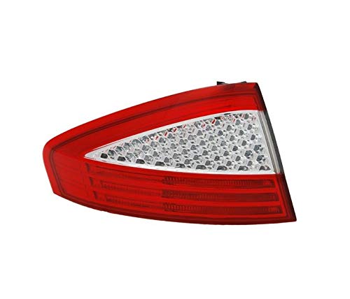 Luz trasera izquierda compatible con Ford Mondeo MK4 Hatchback 5 puertas 2007 2008 2009 2010 VT840L lado del conductor, luz trasera izquierda de montaje lámpara roja blanca