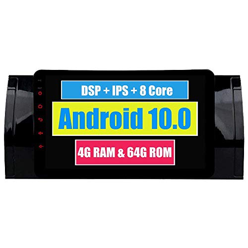 LYHY Estéreo para automóvil Estéreo para automóvil Radio Bluetooth Navegación GPS Unidad Principal para BMW E39 E53 X5 M5 con Pantalla táctil Android USB DSP MirrorLink WiFi
