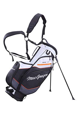MacGregor MACTEC 7.0 - Bolsa para Palos de Golf para Hombre, Color Plateado y Negro y Naranja, Talla única