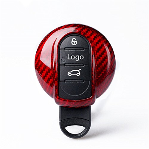 M.JVisun Auténtico Fibra de Carbono Ligero Llave del Coche Funda Caja Adecuado para BMW Mini Cabrio Clubman Countryman Cooper S JCW Llavero - Rojo M.JVisun Auténtico Fibra de Carbono Ligero Llave del Coche Funda Caja Adecuado para BMW Mini Cabrio Clubman Countryman Cooper S JCW Llavero - Rojo