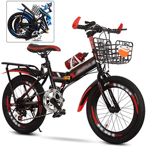 MJY Bicicleta de montaña para niños de 20-22 pulgadas, bicicleta de velocidad variable para niños y jóvenes, bicicleta de montaña unisex plegable, zoom de 6 velocidades, edad 9+ 7-4,22 ''