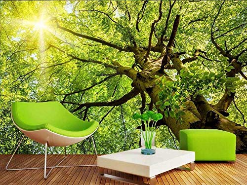 Modern Sunny Wallpaper 3D Living Room Wallpaper Pared Mural De Big Tree 3D 400cmx280cm