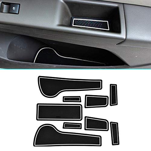 Muchkey Interior Puerta Seguridad Pad Cup Alfombrillas, para 2009-2014 Cruze Sedan Hatchback Alfombrilla de Goma Antideslizante Alfombrillas Puerta Interior 9 Piezas por Juego Blanco