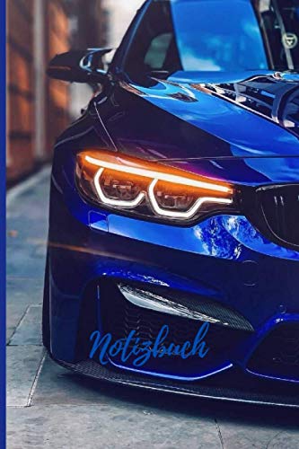 Notizbuch: blaues BMW Auto ausgekleidetes Notizbuch, 120 linierte Seiten.