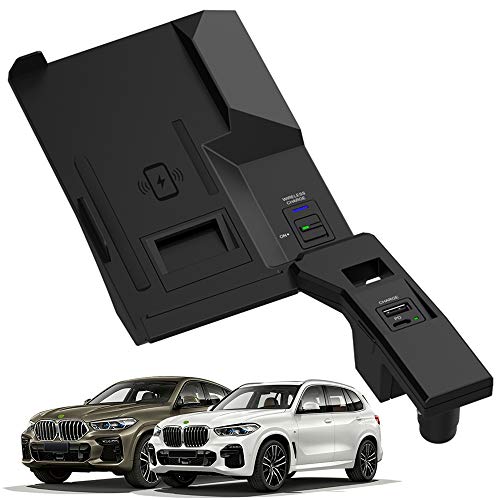Nuevo Cargador Inalámbrico Coche Auto para BMW X5 X6 X5M X6M 2019 2020 2021 Consola Central Panel, 15W Qi Carga Rápida Teléfono Cargador con USB y 18W PD para iPhone 12/11/X Samsung S20/S10 Nuevo Cargador Inalámbrico Coche Auto para BMW X5 X6 X5M X6M 2019 2020 2021 Consola Central Panel, 15W Qi Carga Rápida Teléfono Cargador con USB y 18W PD para iPhone 12/11/X Samsung S20/S10
