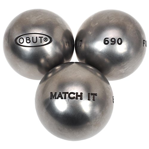 Obut-Match 115.it acero inoxidable, 73 mm-bolas de petanca Argent métalisé Talla:710g