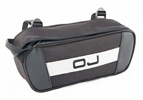 Oj jm099 Universal de Accesorios Bolsa de poliéster con Sistema de fijación con Correas Ajustables, Circuito Extremos, Color Negro