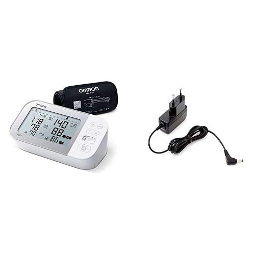 Omron Tensiómetro X7 Smart, Monitor para la presión arterial con detector de AFib y Bluetooth, para el hogar + Adaptador de corriente AC para tensiómetro M2, M3, M6, M7 y inhalador C803 Omron Tensiómetro X7 Smart, Monitor para la presión arterial con detector de AFib y Bluetooth, para el hogar + Adaptador de corriente AC para tensiómetro M2, M3, M6, M7 y inhalador C803