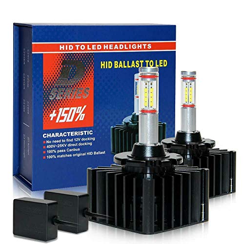OPPULITE Bombilla D3S LED Coche, 70W 8200LM 100% Canbus Lampara D1S LED, Reemplazar para Kit de conversión de HID Xenon, Blanco 6000K, Garantía de 2 años OPPULITE Bombilla D3S LED Coche, 70W 8200LM 100% Canbus Lampara D1S LED, Reemplazar para Kit de conversión de HID Xenon, Blanco 6000K, Garantía de 2 años