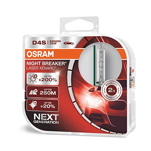OSRAM XENARC NIGHT BREAKER LASER D4S, + 200%, xenón, 66440XNL-HCB, set de 2