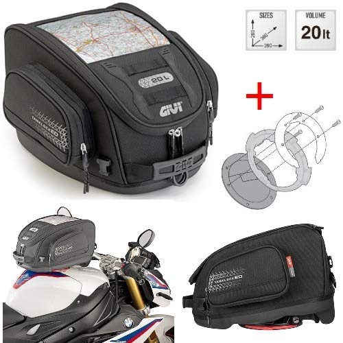 para BMW G 310 R 2017-2018 Bolsa Mochila Givi UT809 + BF31 Brida específica Tanklock 20 l Bolsa para depósito Moto Waterproof