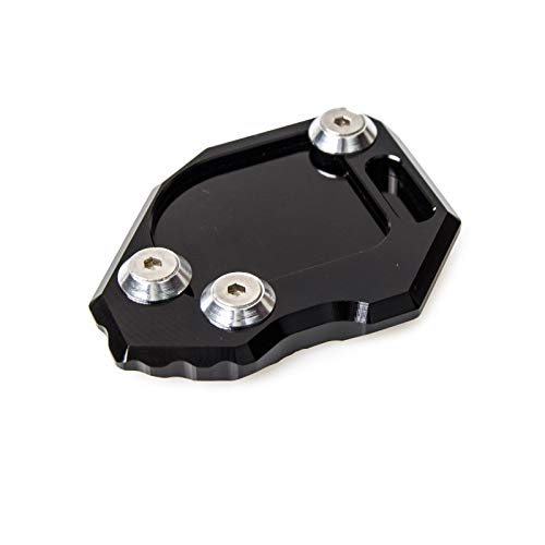 Pata de Cabra Lateral Soporte de la Placa del cojín Ampliar Extensión/Ajuste for BMW F800GS F 800GS F 800 GS 2008 2009 2010 2011 2012 2013 2014 2015 (Color : Black)