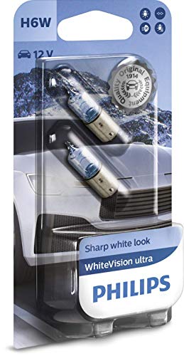 Philips WhiteVision ultra H6W bombilla de señalización, blister doble