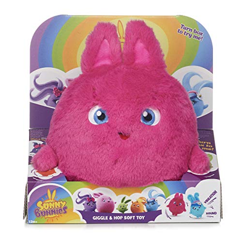 Posh Paws 37430 Sunny Bunnies Großes Feature Big Boo Giggle & Hop Stofftier-25cm (10 Zoll)
