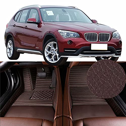 QCYP Alfombrillas para Coches Adecuado para BMW X1 xDrive20i Paquete de diseño Deportivo SUV de 5 Puertas y 5 plazas 2014 Alfombrillas para Todo Tipo de Clima Alfombras de Auto,LHD