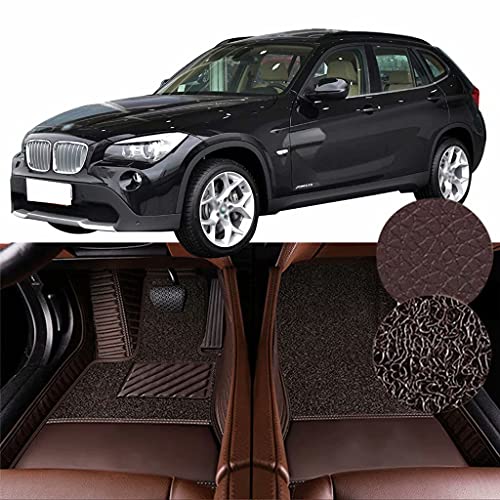 QCYP Alfombrillas para Coches Adecuado para BMW X1 xDrive28i (con Radar Frontal) SUV de 5 Puertas y 5 plazas 2012 Alfombrillas para Todo Tipo de Clima Alfombras de Auto,LHD