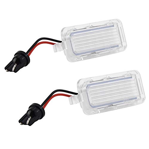 Qiilu 2 uds placa de matrícula de coche LED luz blanca lámpara 6500K para Ford Focus MK2 Hatchback facelifted 2008-2010 Qiilu 2 uds placa de matrícula de coche LED luz blanca lámpara 6500K para Ford Focus MK2 Hatchback facelifted 2008-2010